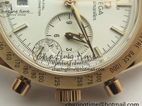 0724 Speedmaster ’57 Co-Axial RG OMF 1:1 Best Edition White Dial On RG Bracelet A9300 (Free Leather Strap) Durable 8065